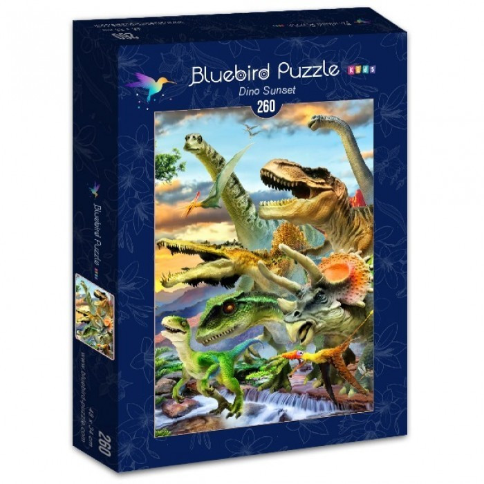Bluebird Puzzle Dino Sunset