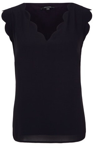Comma Crêpe-Blousetop blue (81.003.12.3283.5976)