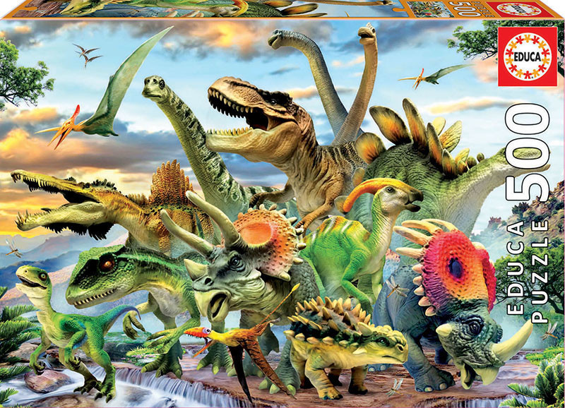 Educa Borrás 500 Dinosaurs
