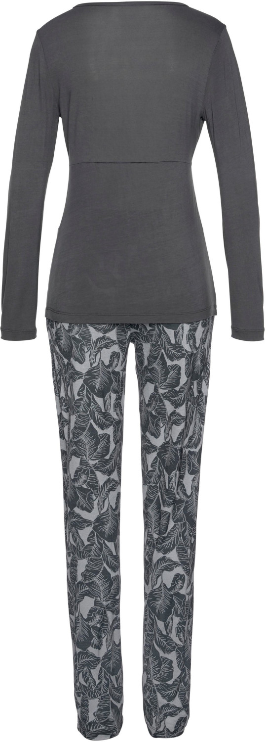 Preisvergleich Pyjama | € ab 44,79 grey/leaf bei Lascana print (63603064)