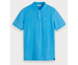 Scotch & Soda Herren Poloshirt Classic Garment Polohemd dyed Piqué Blau 