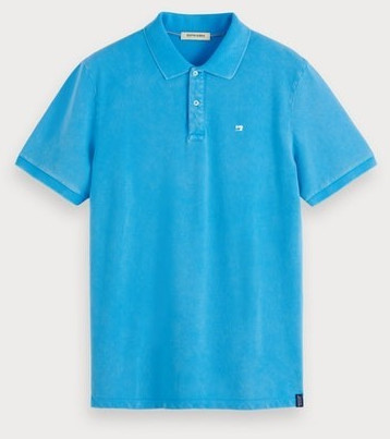 Scotch & Soda Garment Dye-Poloshirt hula blue (155461)