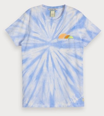 Scotch & Soda Tie-Dye-T-Shirt sky blue (154848)