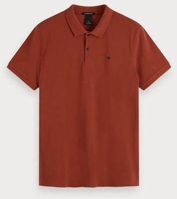 Scotch & Soda Classic Polo Shirt Cotton Piqué rum run