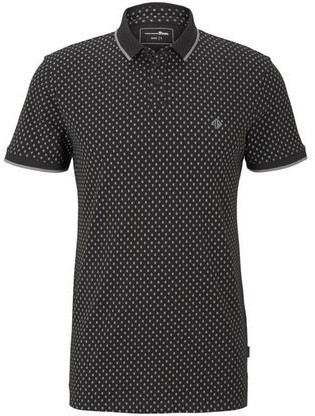 Tom Tailor Denim Poloshirts black small diamond dot print (1017681)
