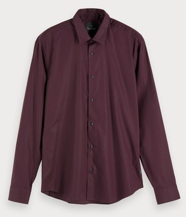 Scotch & Soda Shirt Slim Fit bordeaubergine (155174)