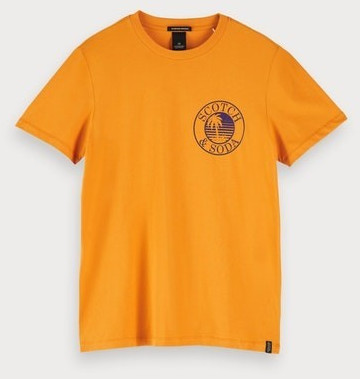 Scotch & Soda T-Shirt with Artwork-Logo ginger