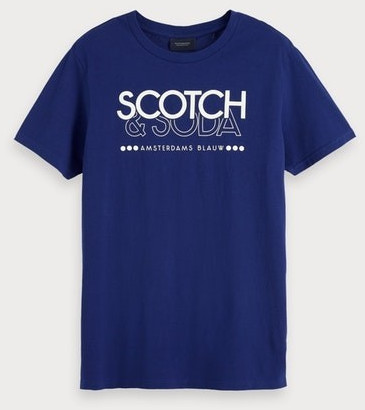 Scotch & Soda T-Shirt with Artwork-Logo navy