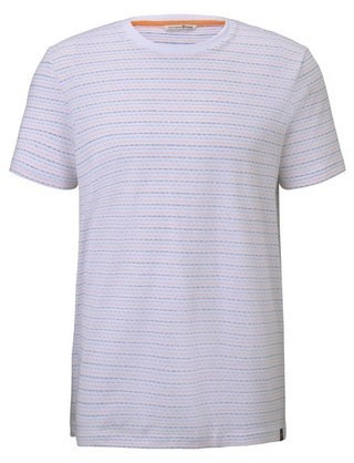 Tom Tailor Denim T-Shirt white mini jacquard stripe (1017292)