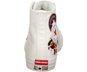 converse multi logo white