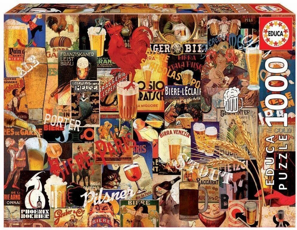 Educa Borrás 1000 Vintage beer collage