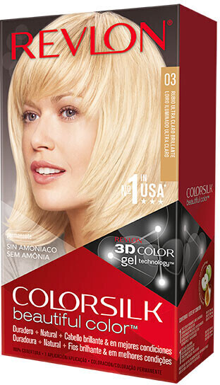 Photos - Hair Dye Revlon Colorsilk Beautiful Color 03 Ultra Light Sun Blonde 