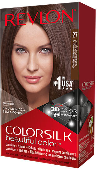 Photos - Hair Dye Revlon Colorsilk Beautiful Color 27 Deep Rich Brown 