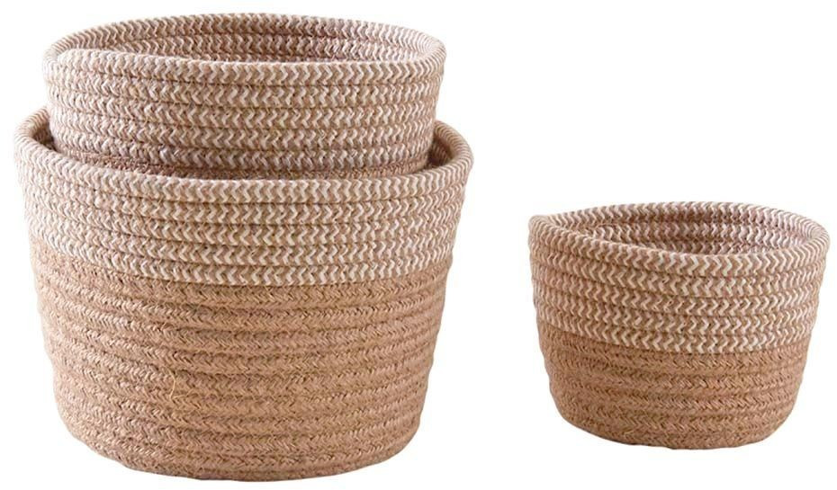 Aubry Gaspard Lot de 3 cache-pots en jute naturelle