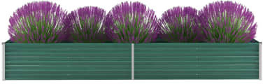 VidaXL Planter Galvanized Steel 320x80x45cm