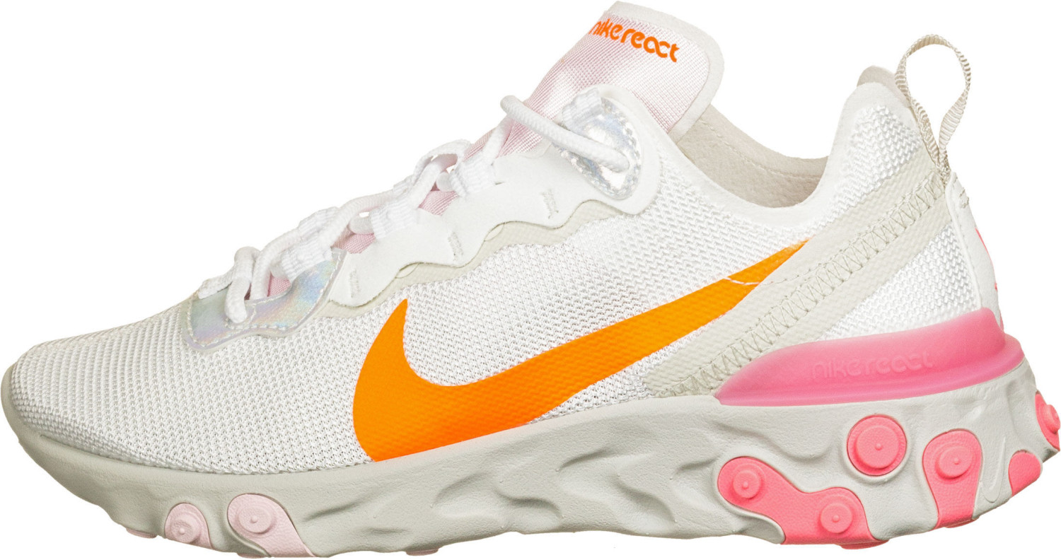 nike react element 55 pink and white