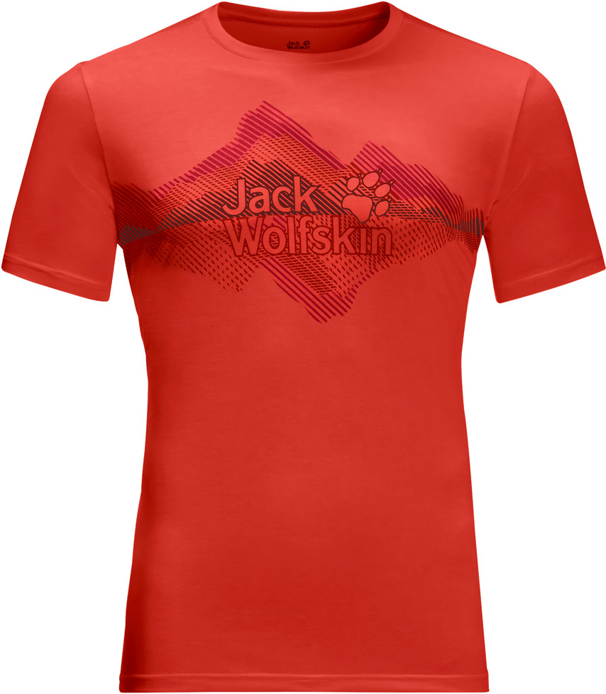 Jack Wolfskin Crosstrail Graphic T M lava red
