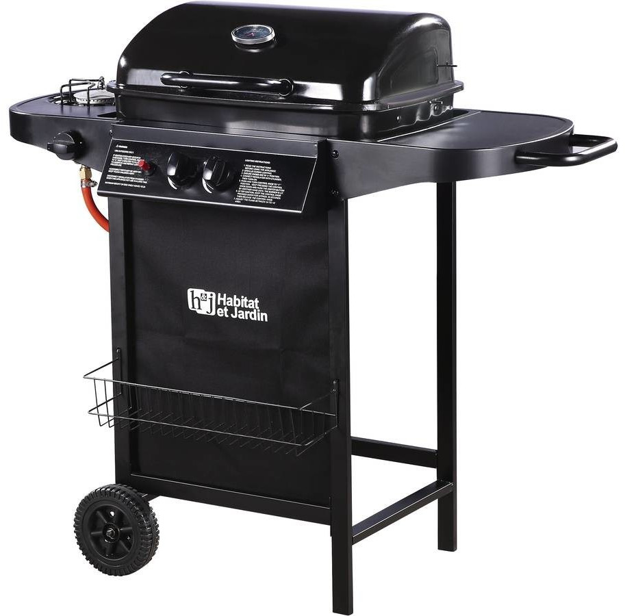 Habitat et Jardin Barbecue gaz Party 3 - 9.38 kW noir