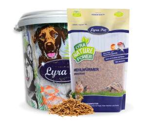 Lyra Pet® 10 kg Mehlwürmer 10000 g getrocknet Proteinfutter für Reptilien Nager 