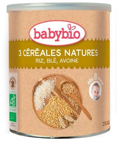 Babybio three cereals nature (220g)