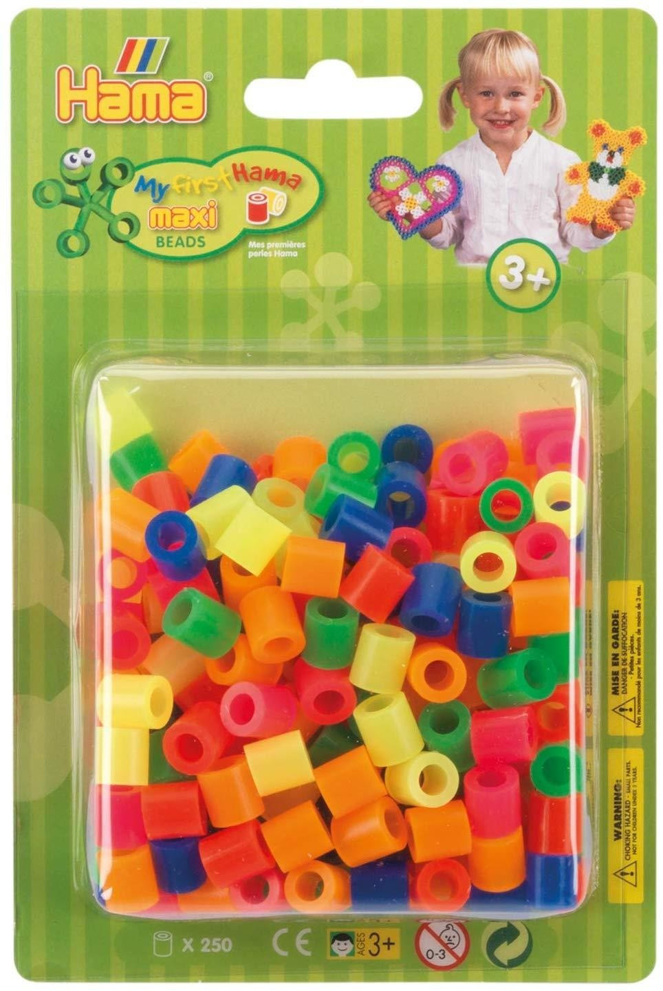 Hama Maxi Pearls 250 Pieces  neonmix