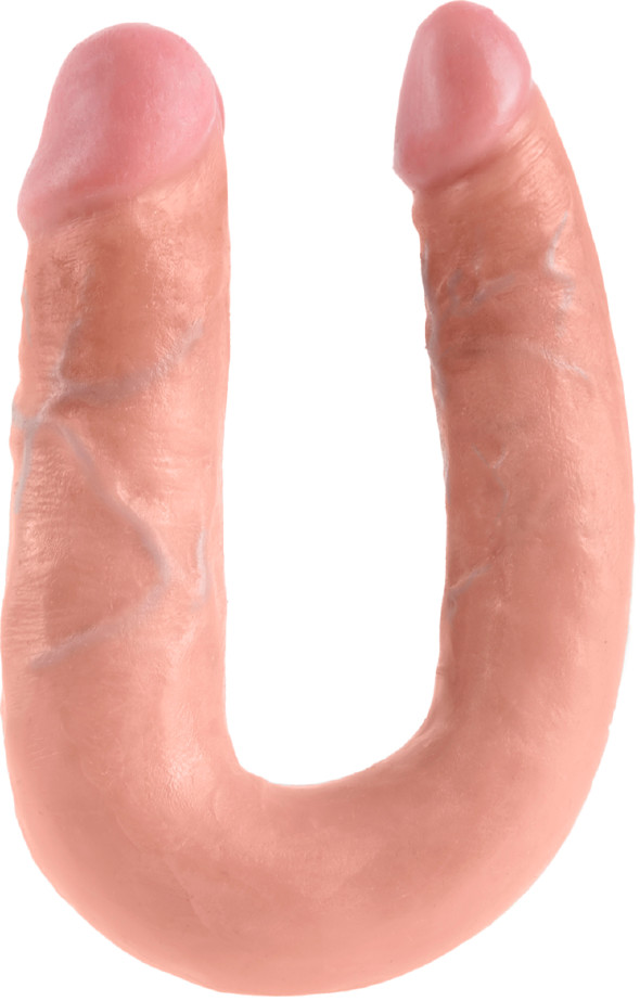 Pipedream King Cock U-Shaped Medium Double Trouble Flesh