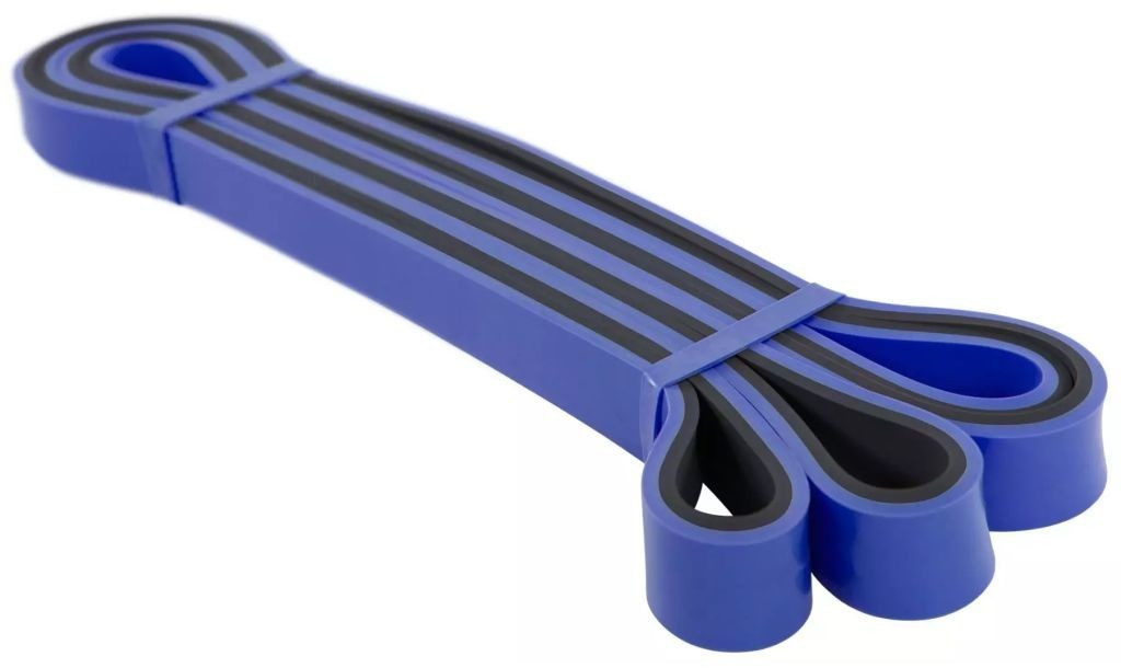 Avento Powerband Bande de résistance latex bleu/noir fort