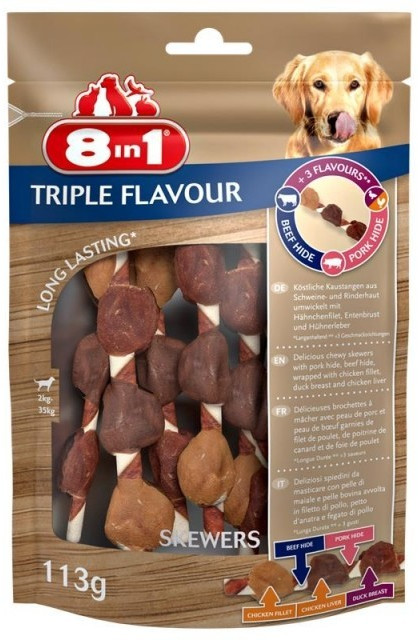 8in1 Triple Flavour Skewers 113 g