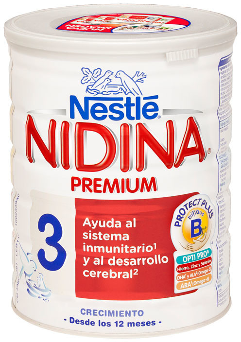 Leche en Polvo Nidina 3 Premium Nestlé - 800g - E.leclerc Soria