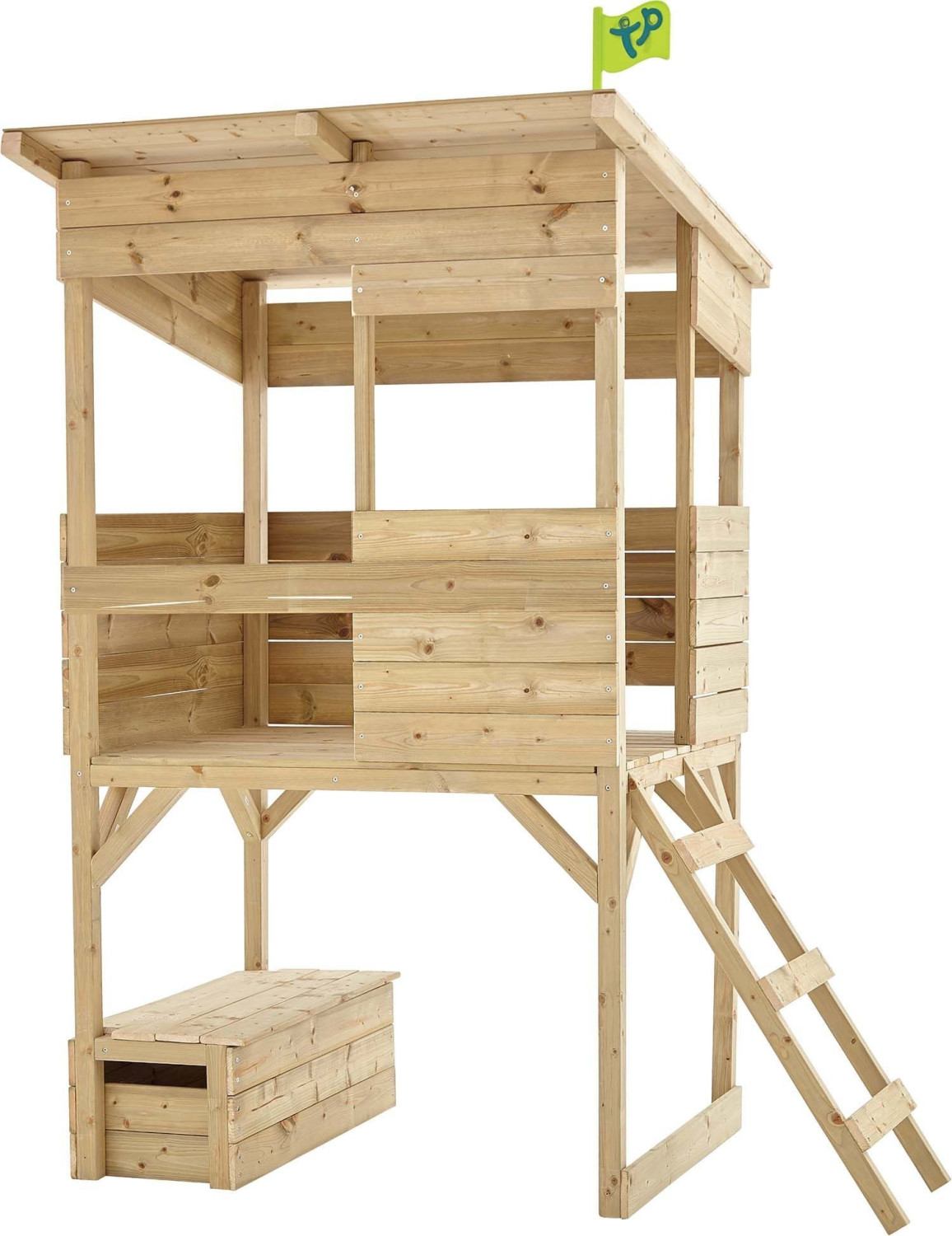 TP Toys Treetops Wooden Tower Playhouse with Toy Box - FSC