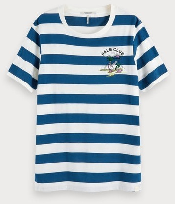 Scotch & Soda Striped T-Shirt with Artwork combo s (156204)
