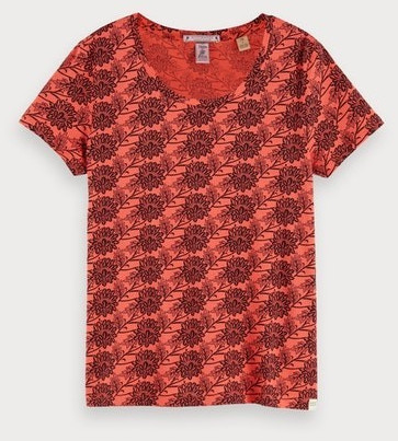 Scotch & Soda Boxy Fit T-Printed Shirt combo d (156226)