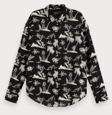 Scotch & Soda Printed Shirt in Oversize-Design combo h (156020)