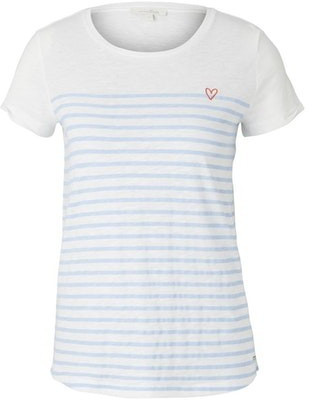 Tom Tailor Denim T-Shirt light blue white stripe (1017275)