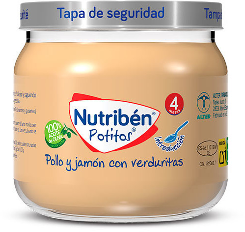Nutribén Introduction to chicken and ham with vegetables (120g)