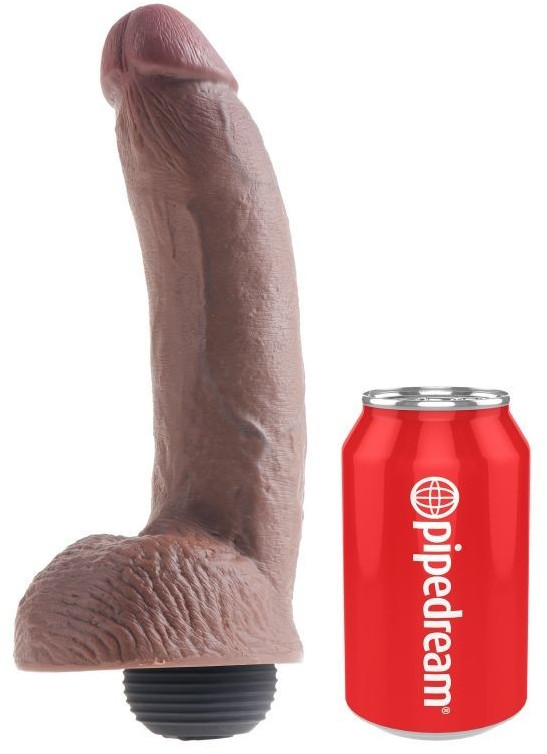 Pipedream King Cock 9 Squirting Cock With Balls Brown