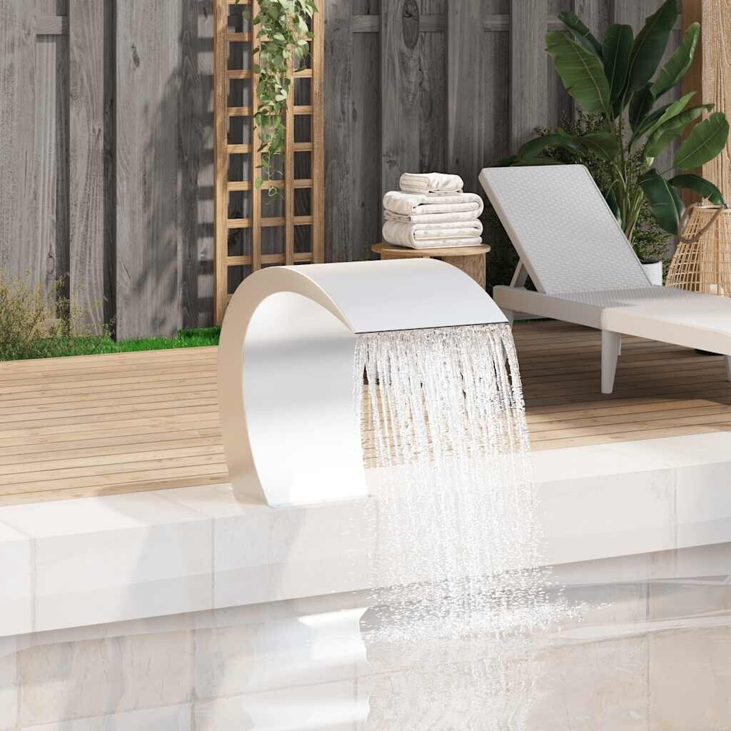 vidaXL Fontaine cascade de piscine acier inoxydable 45 x 30 x 60 cm sans LED (41685)