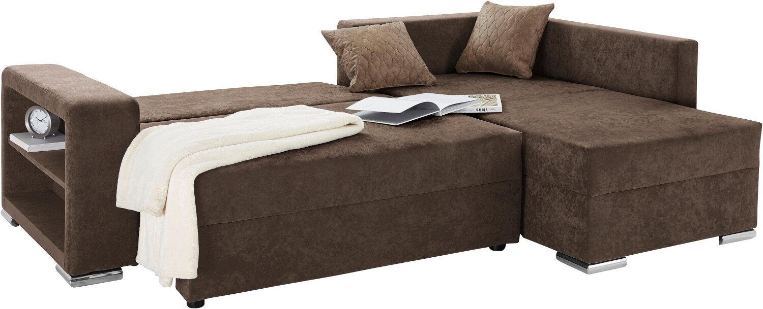 Collection AB EckSofa mit Bettfunktion und Bettkasten braun ab 429,99 € Preisvergleich bei