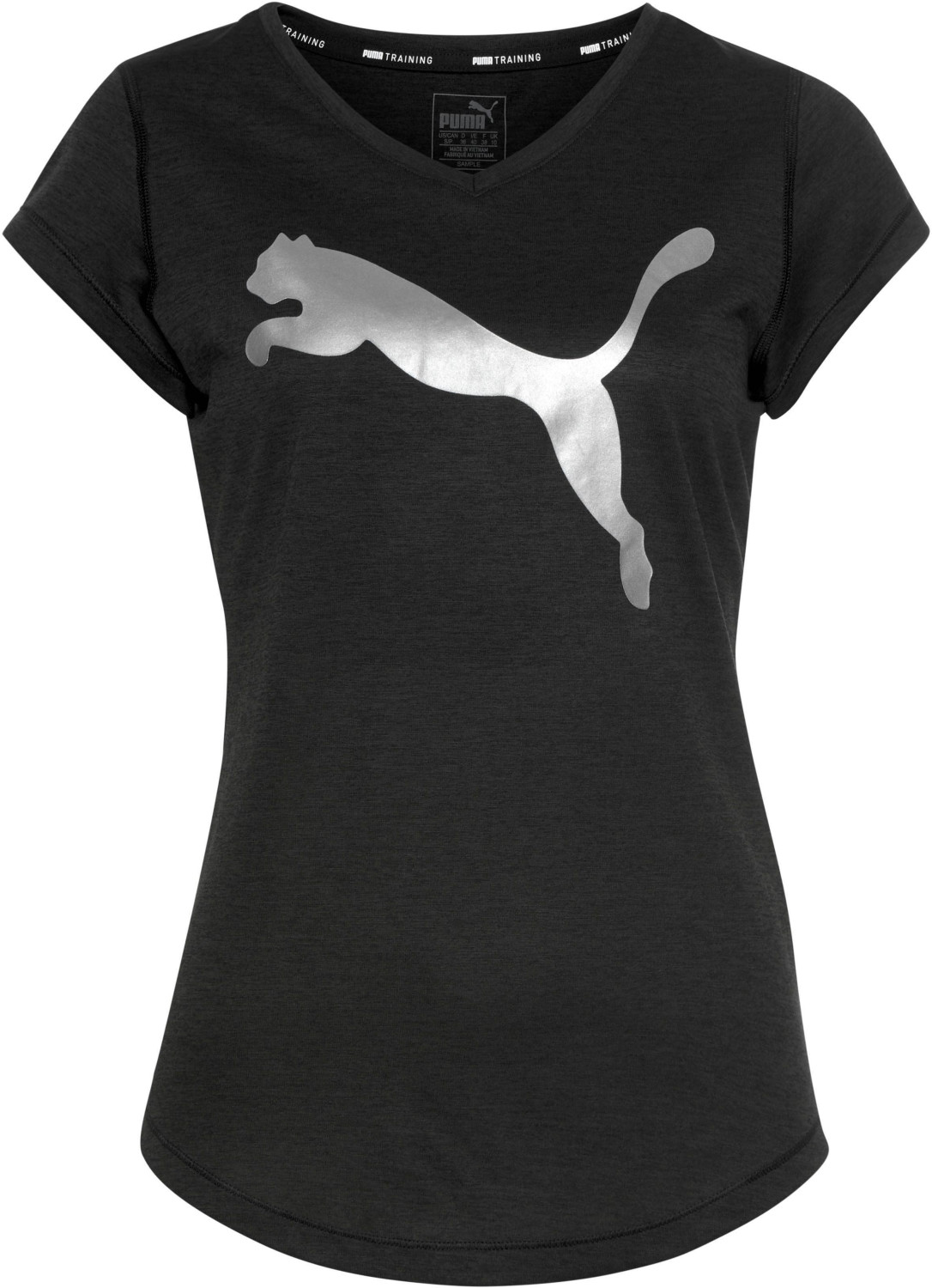 Puma Heather Cat Women Training V-Neck Tee (517147-14) black
