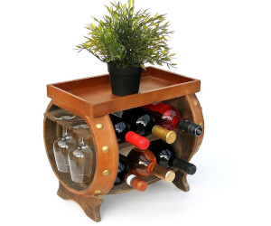 Dandibo Wine Rack Wooden Wine Barrel Brown 33 Cm 9064 Bar Bottle Rack Bottle Stand Small Barrel Wooden Barrel With Glass Holder Ab 79 99 Preisvergleich Bei Idealo At