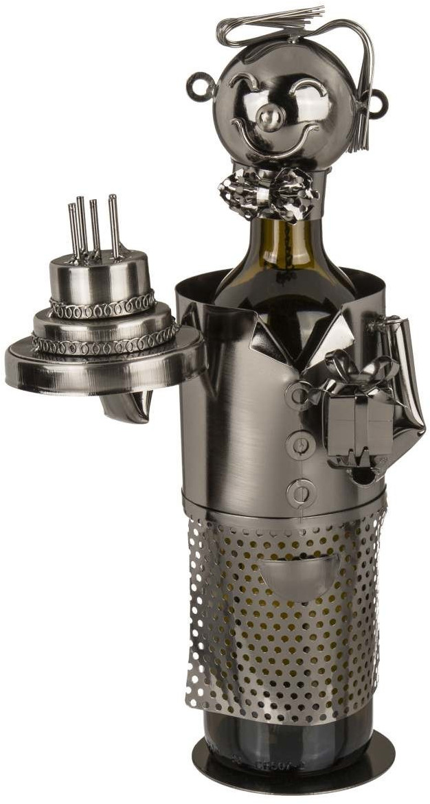 Out Of The Blue Homania Happy Birthday bottle stand made of metal