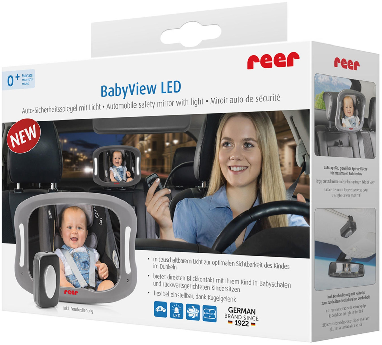babycab - Auto-Sicherheitsspiegel mit Licht