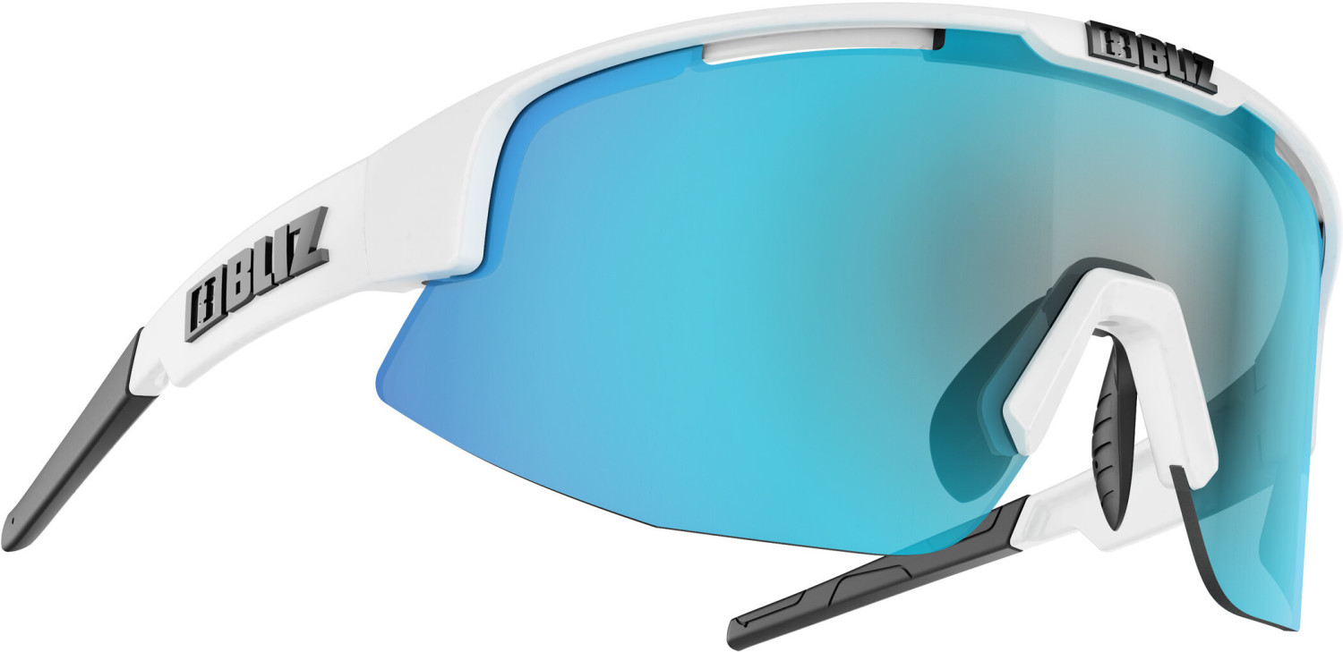 Bliz Eyewear Matrix shiny white/Smoke with blue