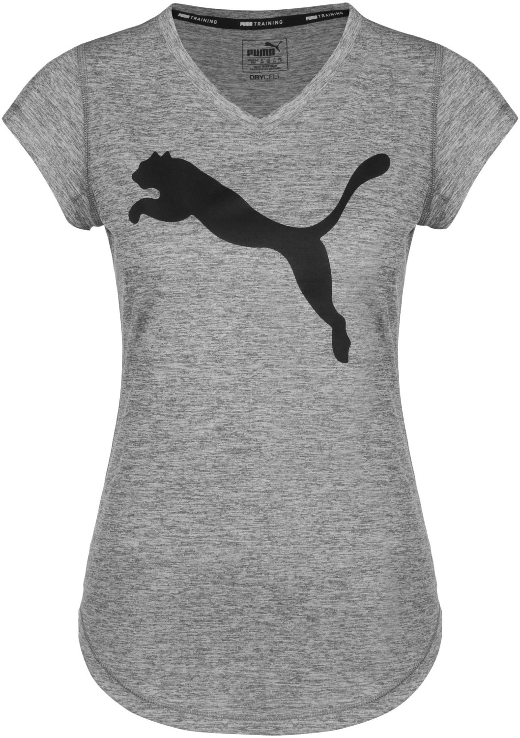 Puma Heather Cat Women Training V-Neck Tee (517147-09) medium gray