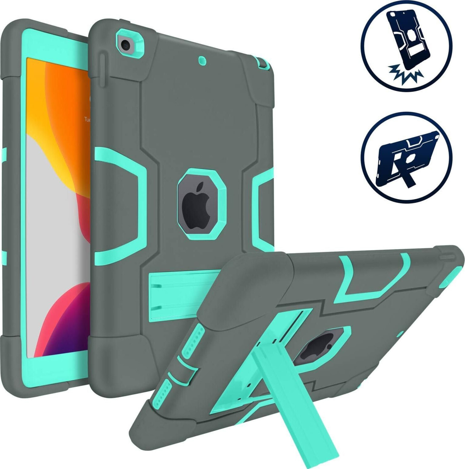Avizar Hybrid  Soft  Case iPad 10.2 2019 Grey/Green