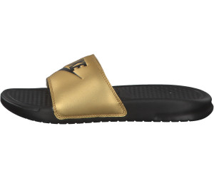 nike benassi gold black