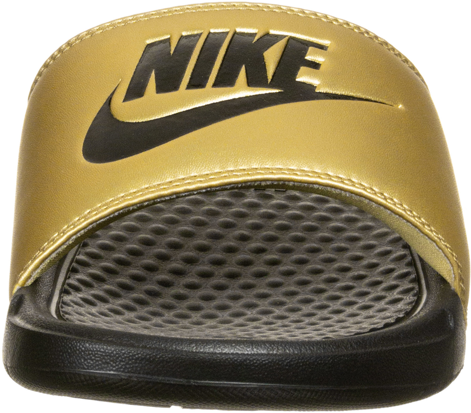 nike benassi gold black