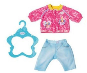 Kleidung 3 Tlg rosa weiß passend für BABY BORN 43 cm Neu 