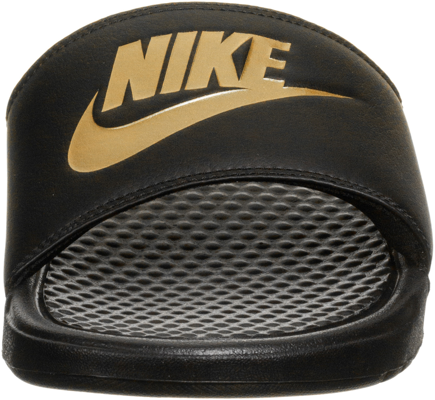 nike benassi gold black
