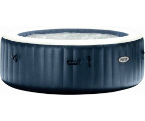 Spa Intex 4 places gonflable Pure Spa Blue Navy Luxe LED